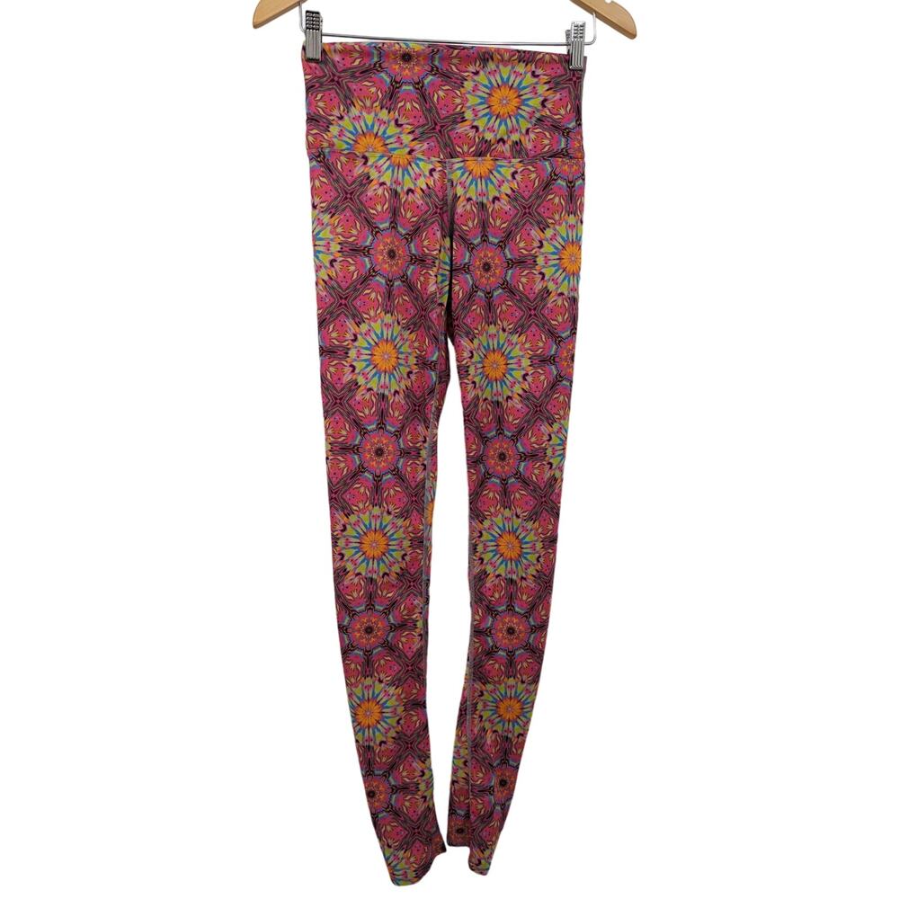 Savage Swim Leggings XS S Kaleidoscope Print Psychedelic Festival Activewear